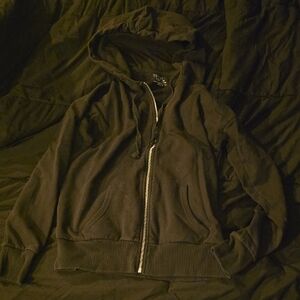 Time and Tru Women's Black Zip-Up Hoodie